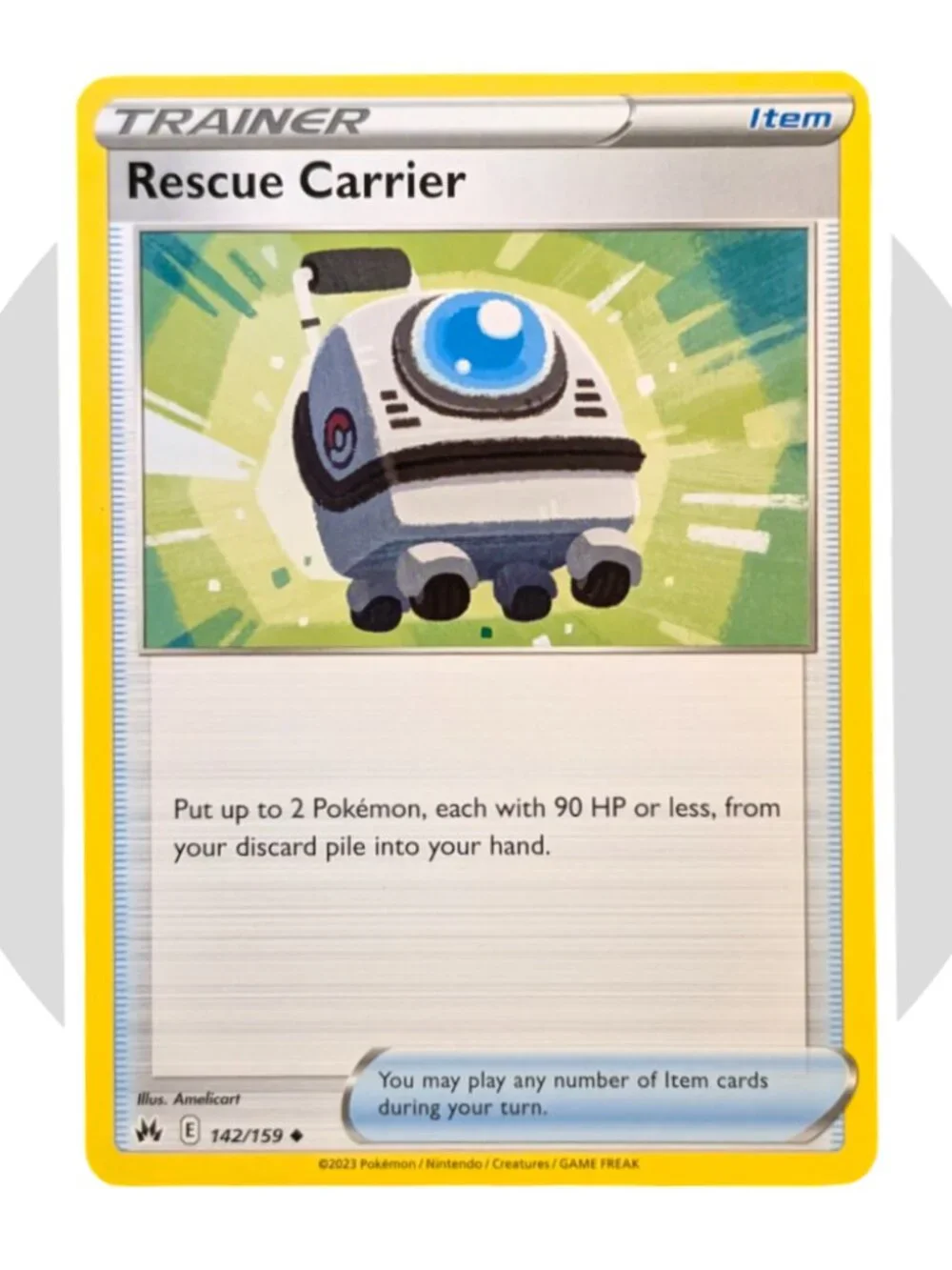 Crown Zenith Pokemon Card (XX100): Rescue Carrier 142/159
